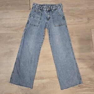 Art Class Wide Leg Distressed Jeans